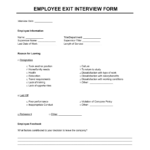 Free Exit Interview Template PDF Word