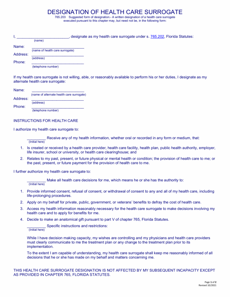 Free Florida Estate Planning Checklist PDF Word EForms