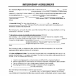 Free Internship Agreement Template PDF Word