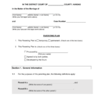 Free Kansas Custody Parenting Plan Agreement PDF EForms