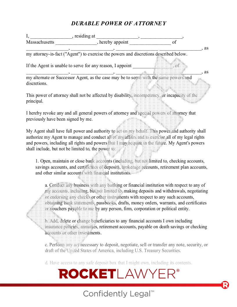 Free Massachusetts Power Of Attorney Make Download Rocket Lawyer Free Massachusetts Power Of Attorney Make Download Rocket Lawyer