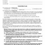 Free New Hampshire Custody Parenting Plan Agreement PDF EForms