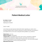 Free Patient Medical Letter Template To Edit Online