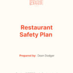 Free Restaurant Safety Plan Template To Edit Online