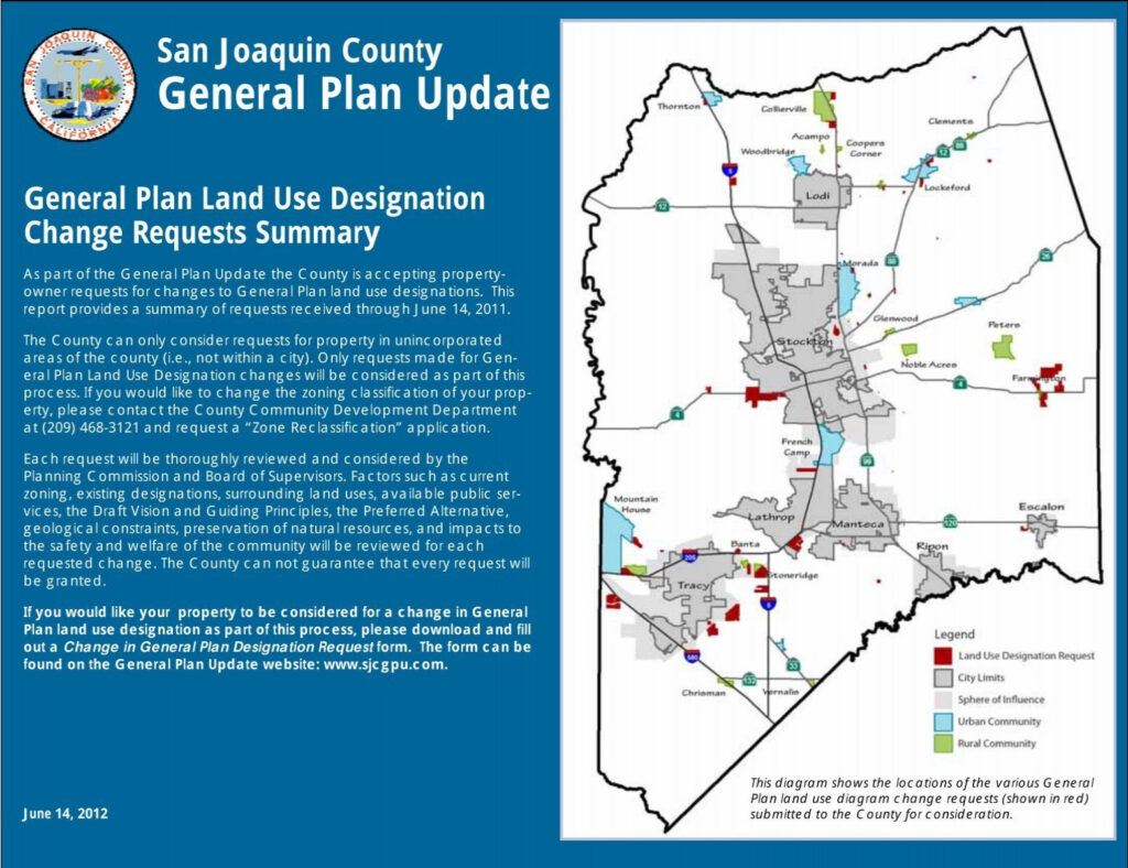 General Plan Land Use Diagram San Joaquin County General 
