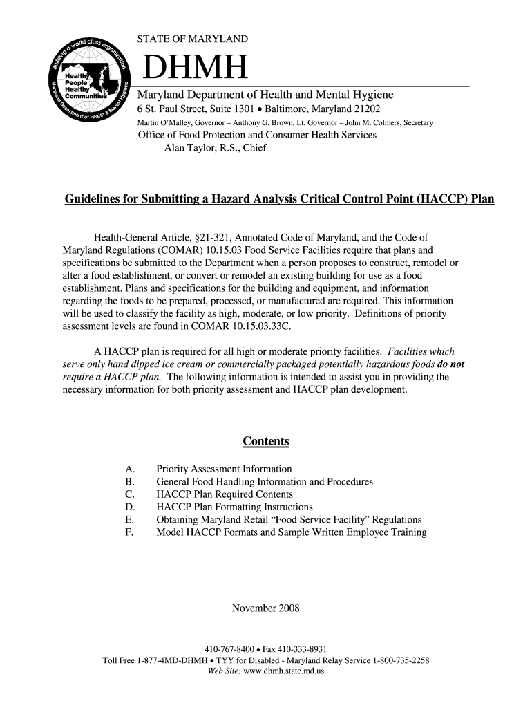Haccp Plan Fill Out Sign Online DocHub