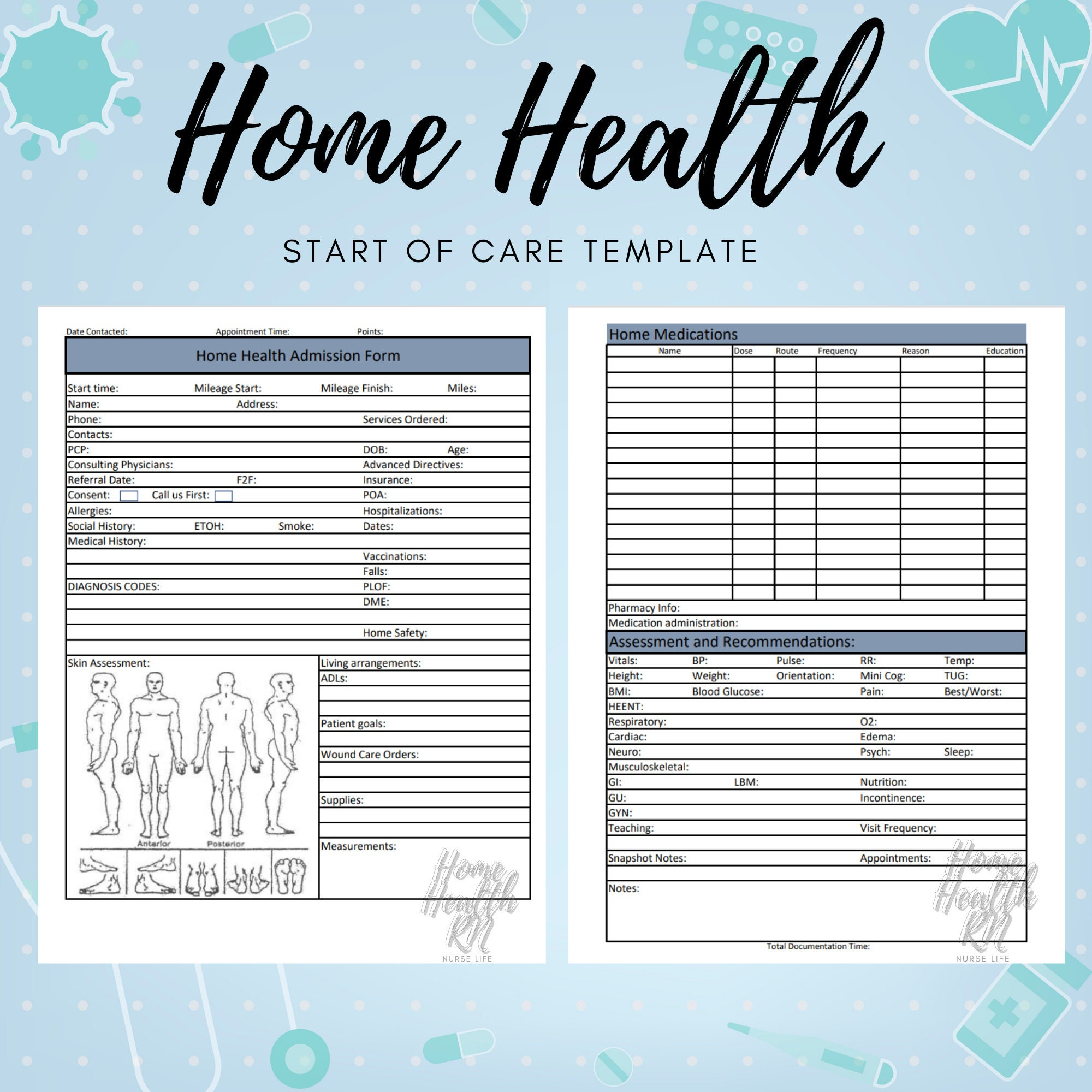 Home Health Nurse Start Of Care Template OASIS Nurse Brain SOC Nurse Report Nurse Planner Home Health Form Admission Form Etsy Home Health Nurse Start Of Care Template OASIS Nurse Brain SOC Nurse Report Nurse Planner Home Health Form Admission Form Etsy