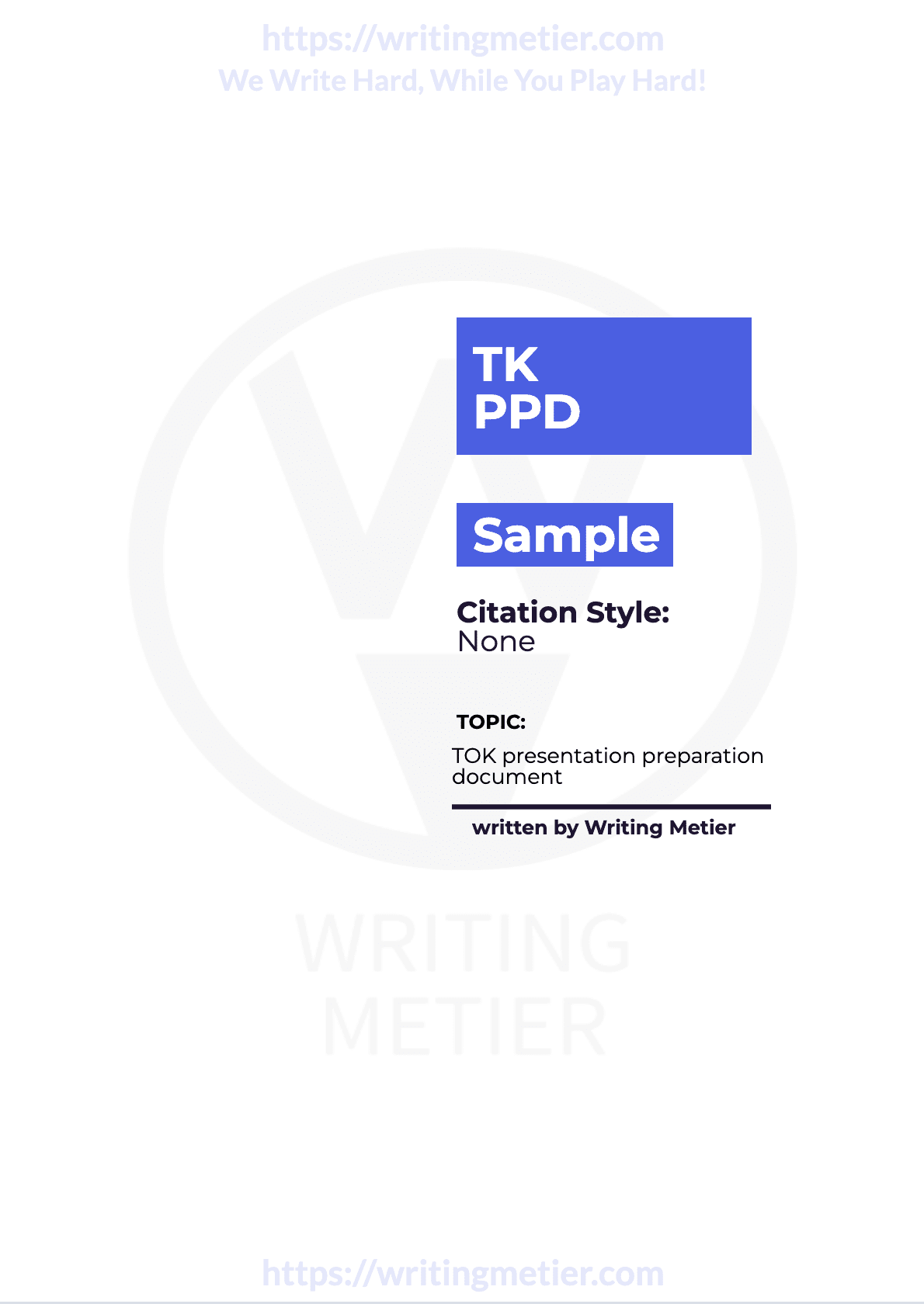 IB TOK PPD Form A Guide To Achieving Success IB TOK PPD Form A Guide To Achieving Success