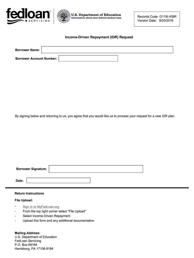 Idr Plan Request Fill Out Sign Online DocHub