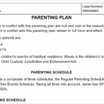 Illinois Parenting Plan And Agreement Guidelines IL