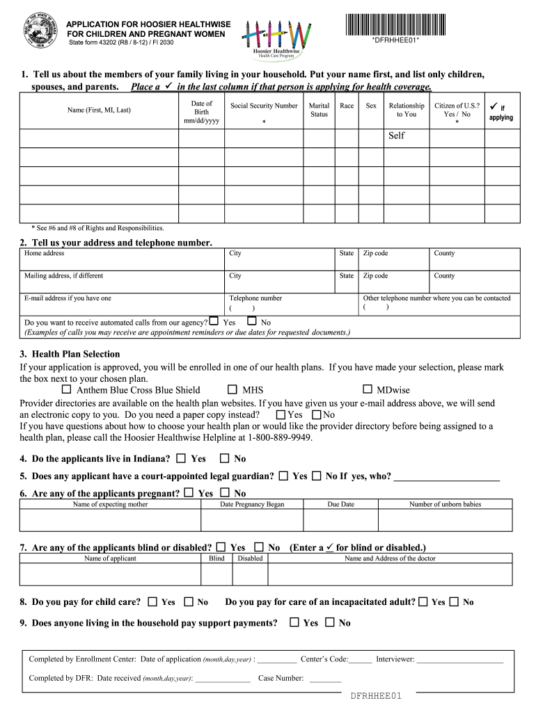 Indiana Hoosier Health Card Fill Out Sign Online DocHub