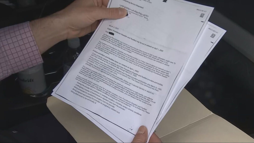 Insurance Negotiation Letter Concerns Patients One Week Before Contracts End KIRO 7 News Seattle