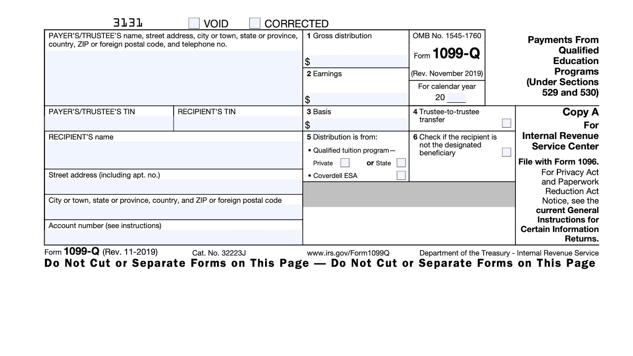 IRS Form 1099 Q Walkthrough Payments From Qualified Education Programs Under Sections 529 And 530 YouTube IRS Form 1099 Q Walkthrough Payments From Qualified Education Programs Under Sections 529 And 530 YouTube
