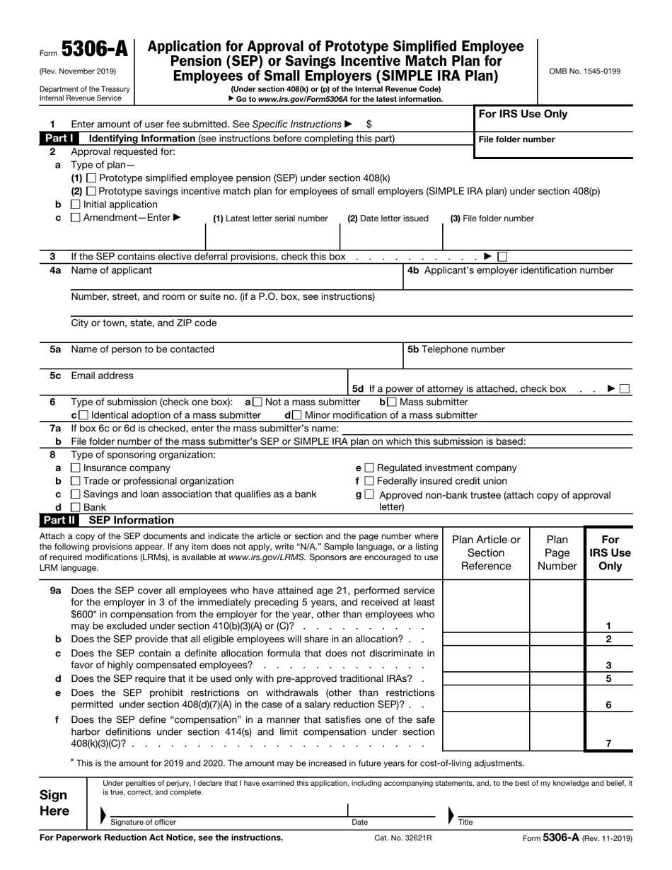 IRS Form 5306 A Fill Out Sign Online And Download Fillable PDF Templateroller