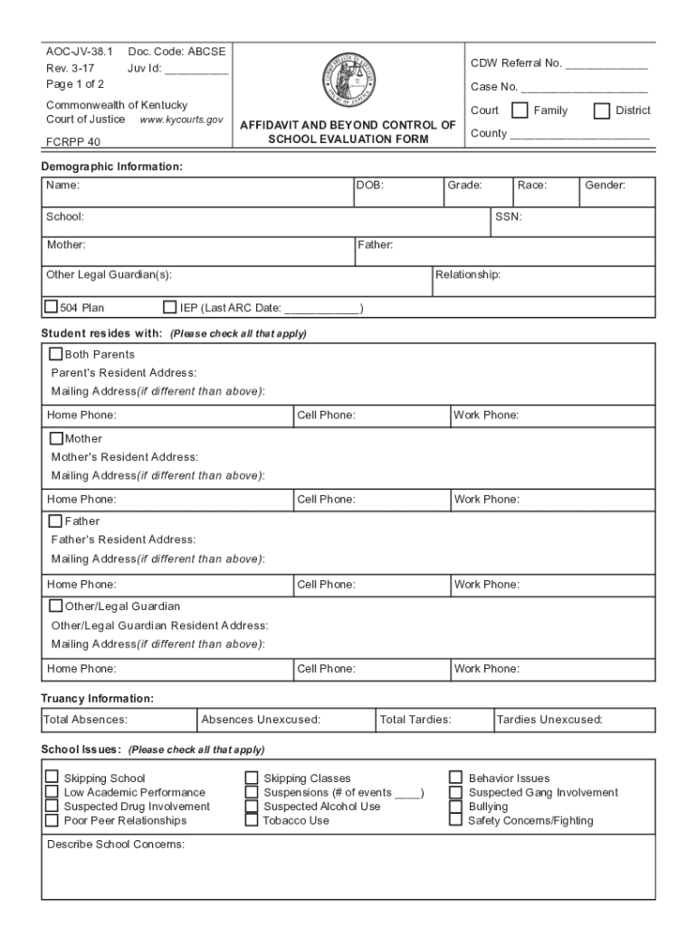 Ky Beyond Control School Fill Out Sign Online DocHub