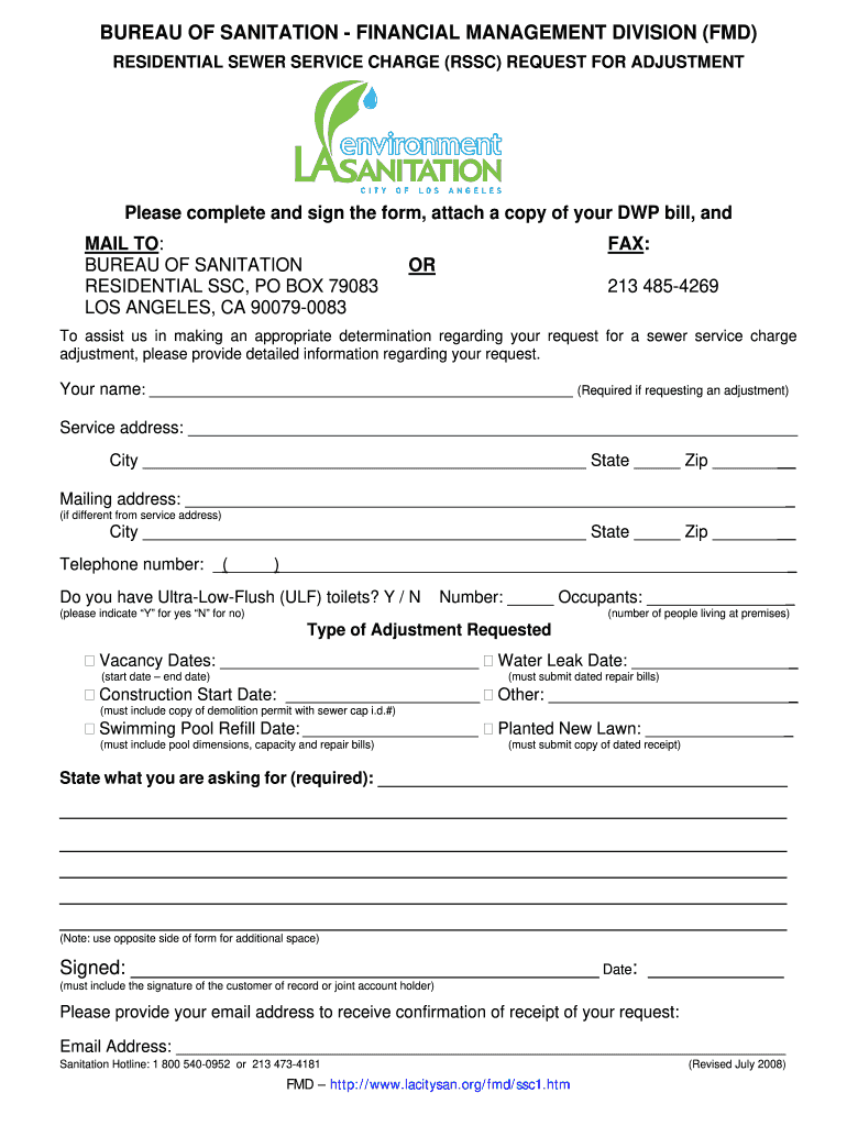 La Sanitation And Environment Financial Management Division Fill Out Sign Online DocHub