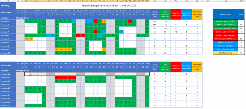 Leave Monitor Free Annual Leave Tracker Excel Template For 2025 2026