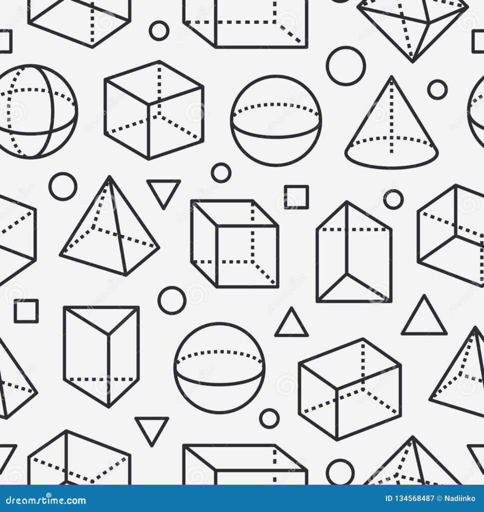 Modelo Incons til De Las Formas Geom tricas Con La L nea Plana Iconos Fondo Abstracto Moderno Para La Geometr a Educaci n De La Ilustraci n Del Vector Ilustraci n De Lineal Cristal 134568487