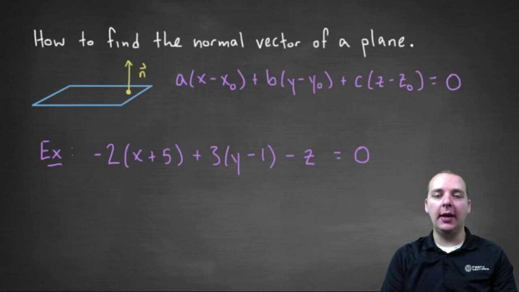 Normal Vector Of A Plane YouTube