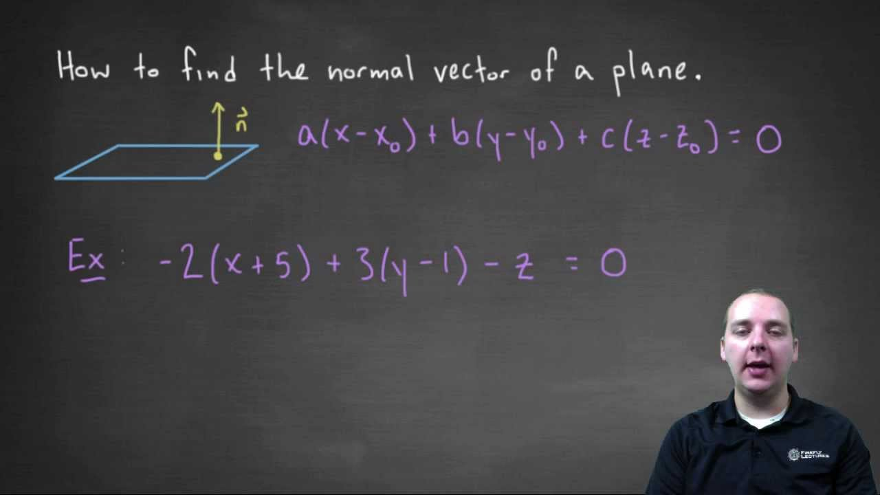 Normal Vector Of A Plane YouTube