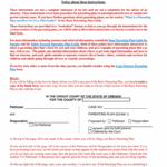 Oregon Parenting Plan Template Fill Out Sign Online DocHub