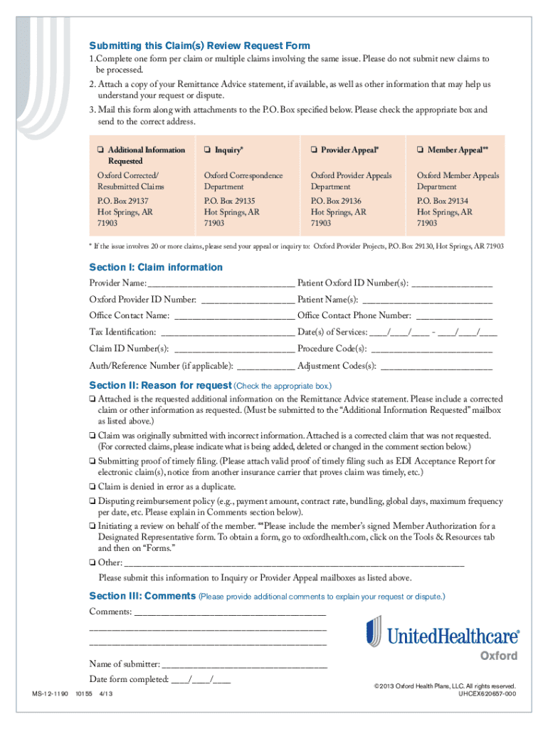 Oxford Appeal Form Fill Online Printable Fillable Blank PdfFiller