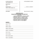 Parenting Plan Template Texas Fill Out Sign Online DocHub