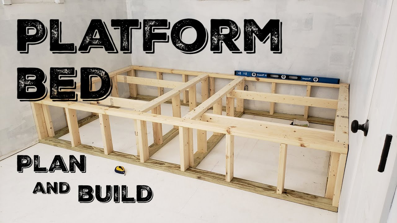 Plan And Build Platform Bed With Built In Desk YouTube