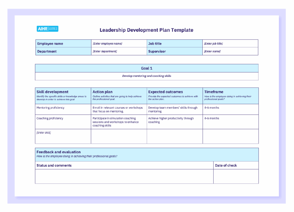 Professional Development Plan Template And Guide 2025 Edition AIHR