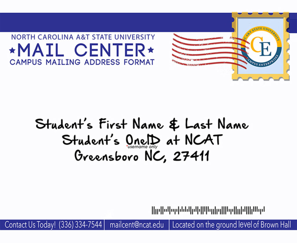 Regulations For Addressing Mail Packages North Carolina A T State University