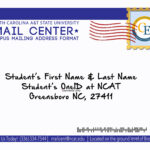 Regulations For Addressing Mail Packages North Carolina A T State University