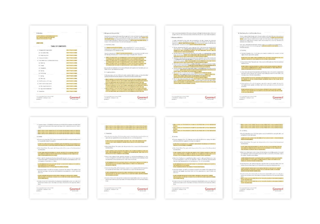 Restaurant Food Safety Plan Template Best Templates