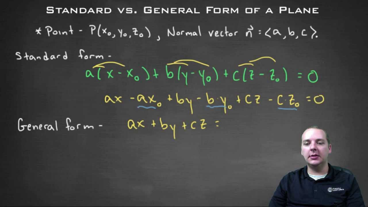 Standard Vs General Form Of A Plane YouTube