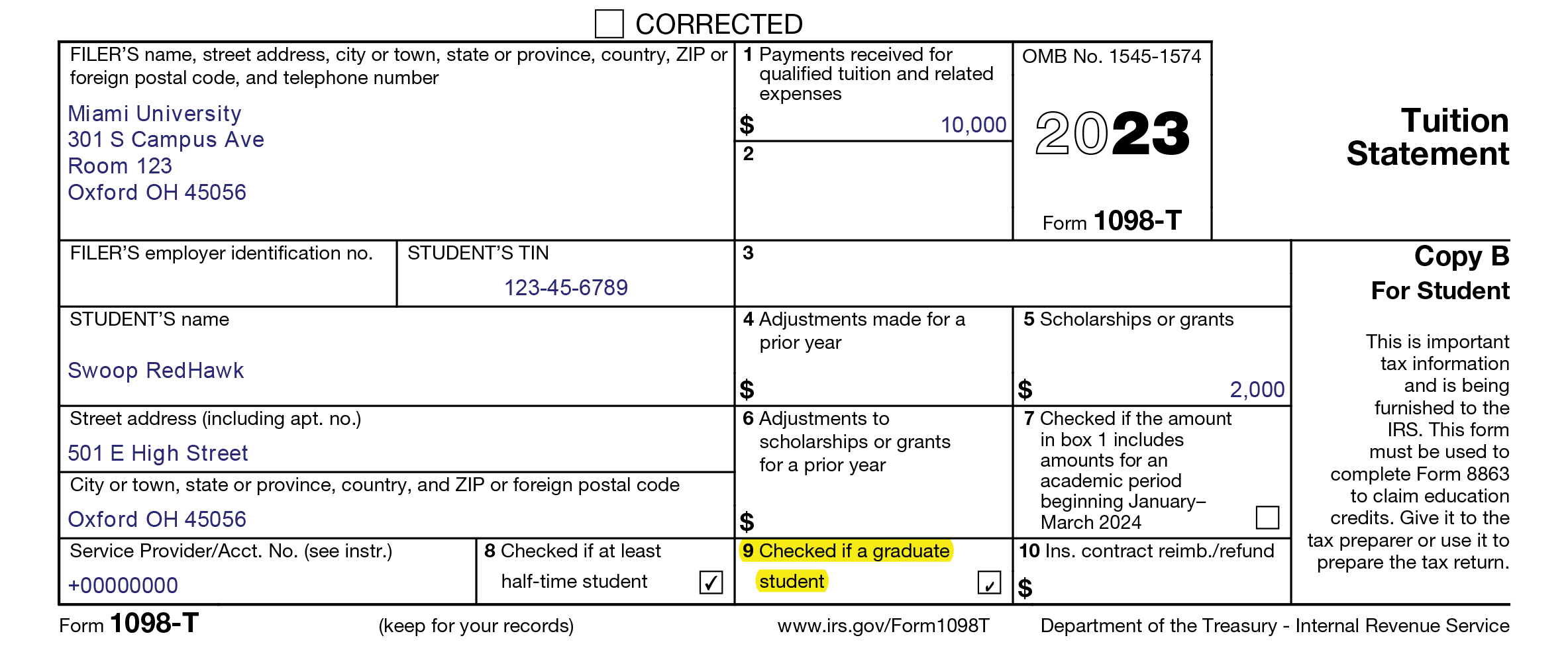 Tax Information Billing And Payment One Stop Miami University
