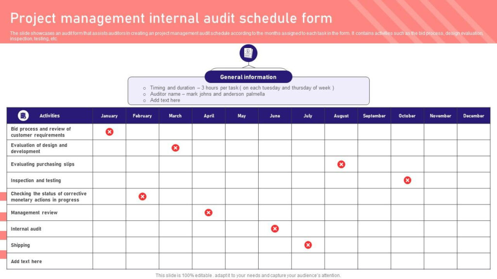 Top 7 Internal Audit Schedule Templates With Examples And Samples