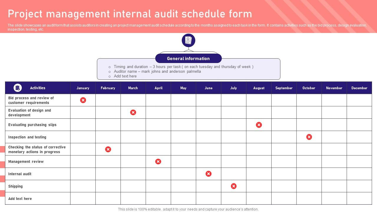 Top 7 Internal Audit Schedule Templates With Examples And Samples Top 7 Internal Audit Schedule Templates With Examples And Samples