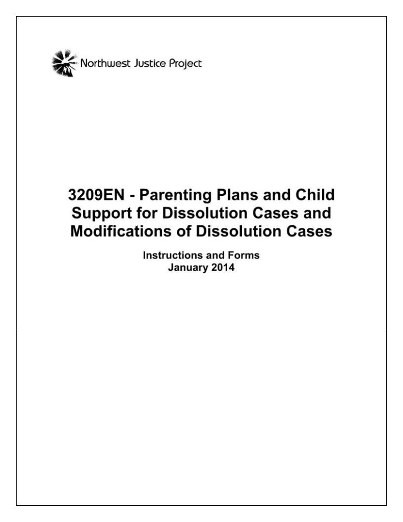 Washington Parenting Plans PDF Form FormsPal