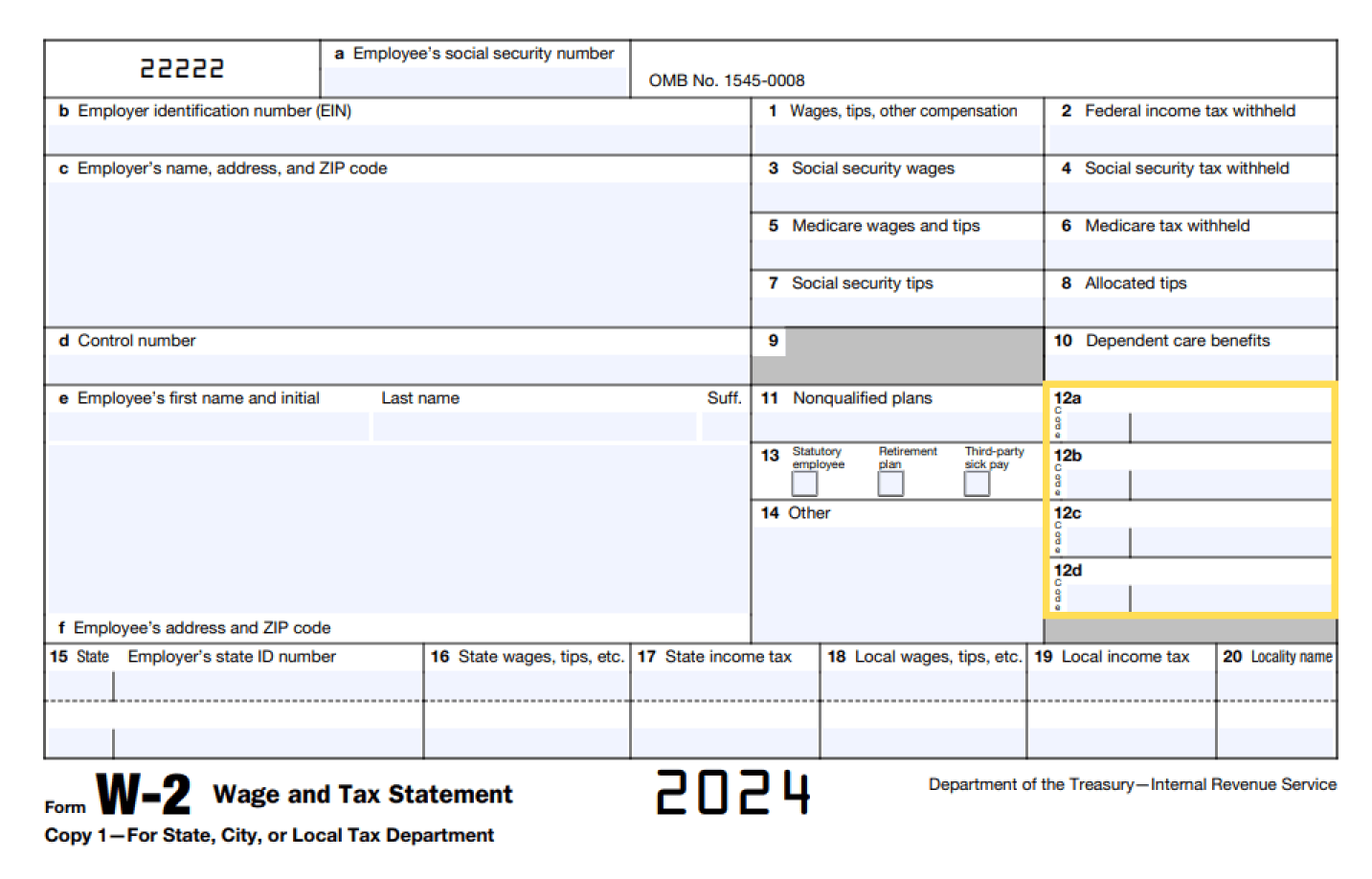 What Are Form W 2 Box 12 Codes Tax1099 Blog